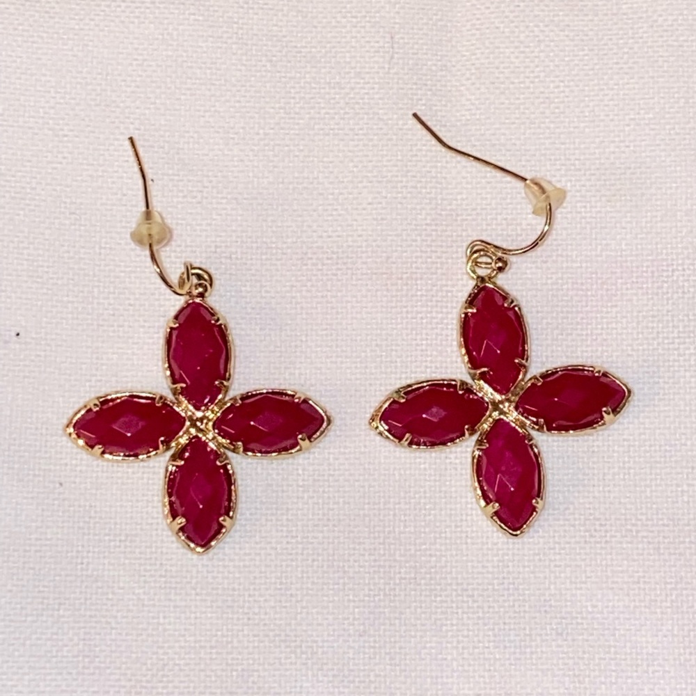 Kendra Scott Ruby Flower Earrings